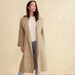 Jenni Kayne Khaki Belted Raincoat Size M NWT
